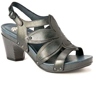 EC. Dansko  black sandals . Adjustable side strap .